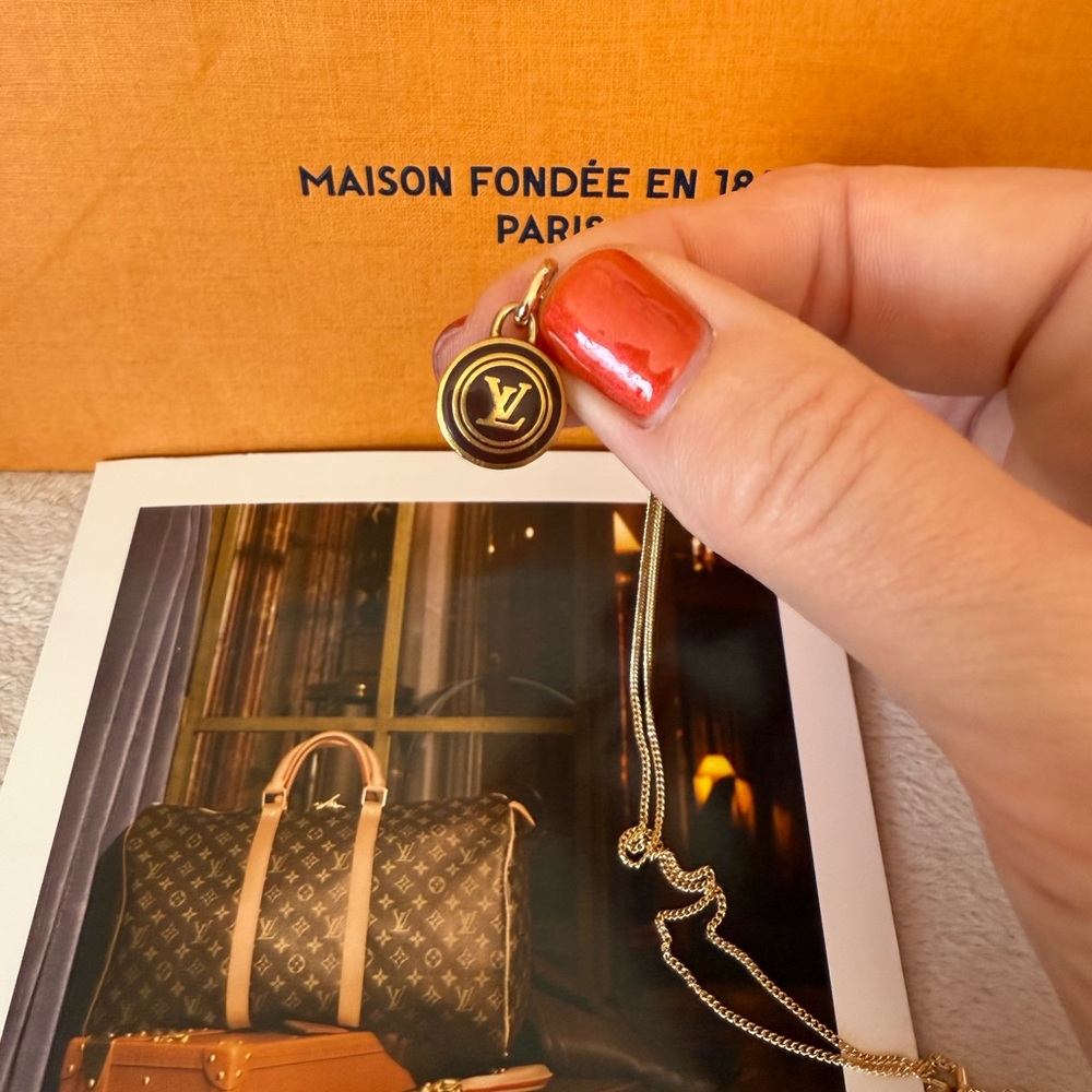 Louis Vuitton LV Logo Pastille Charm Necklace